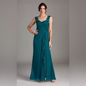 Azazie Edelin A-Line Sweetheart Neckline Pleated Mesh Dress